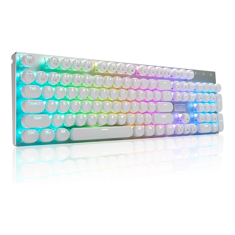 104 키 유선 타자기 기계식 RGB 키보드