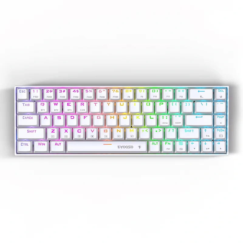 68 키 RGB 무선 BT 2.4GHz 기계식 게임용 키보드