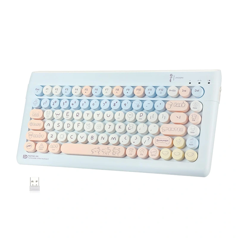 84키 무선 키보드 Bluetooth 및 2.4GHz 타자기