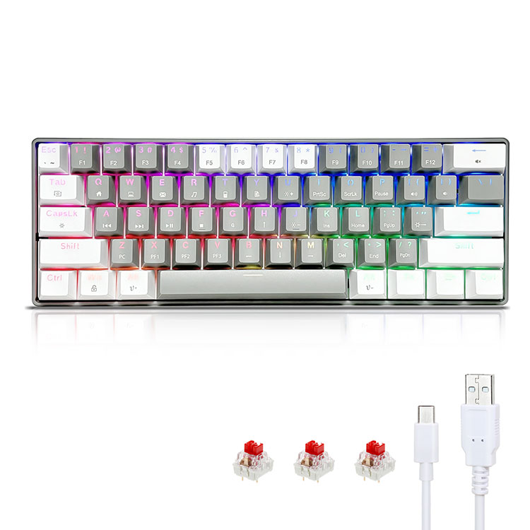 휴대용 60% RGB 기계식 게이밍 키보드